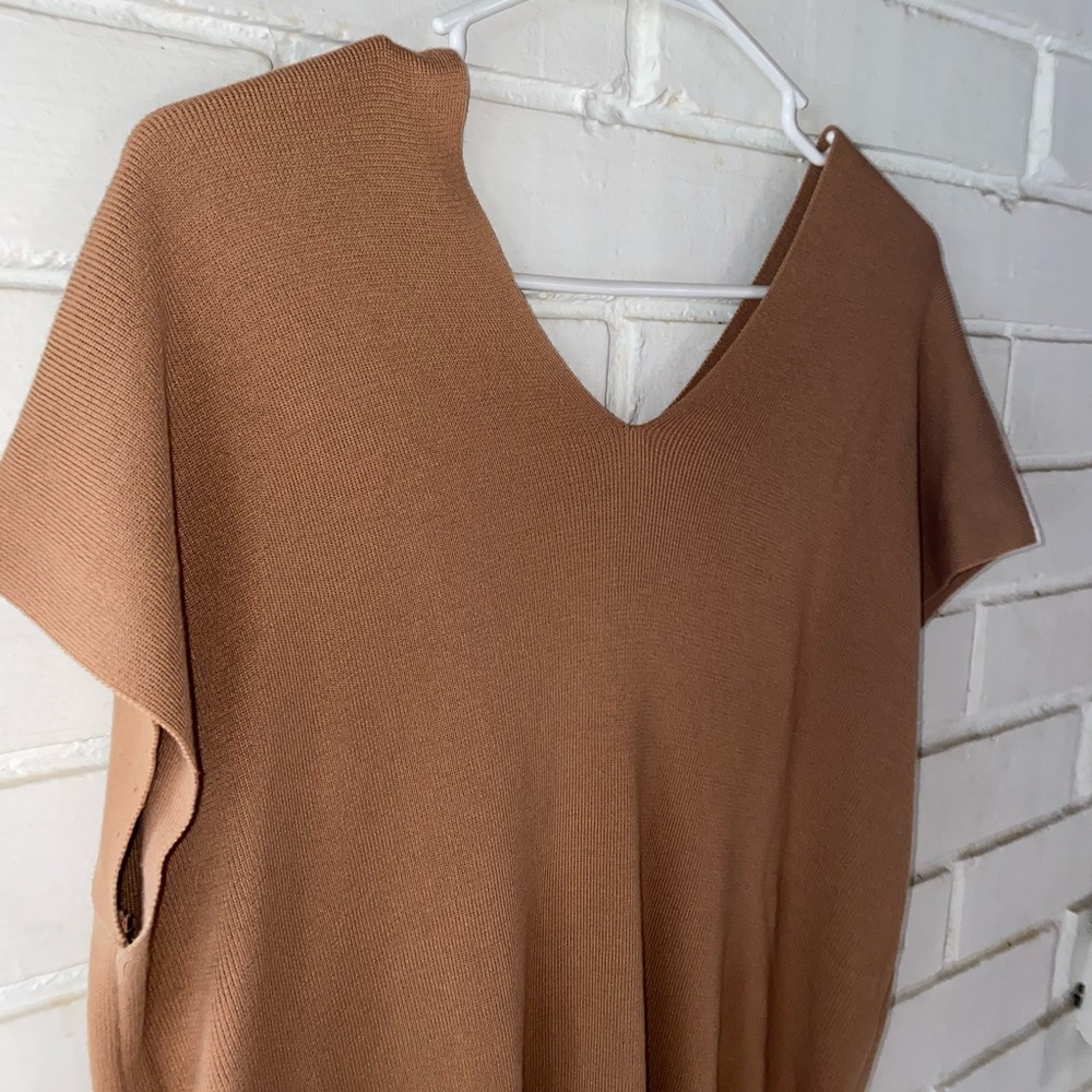 Brown Ribbed Sweater Vest - Picture 3 of 5
